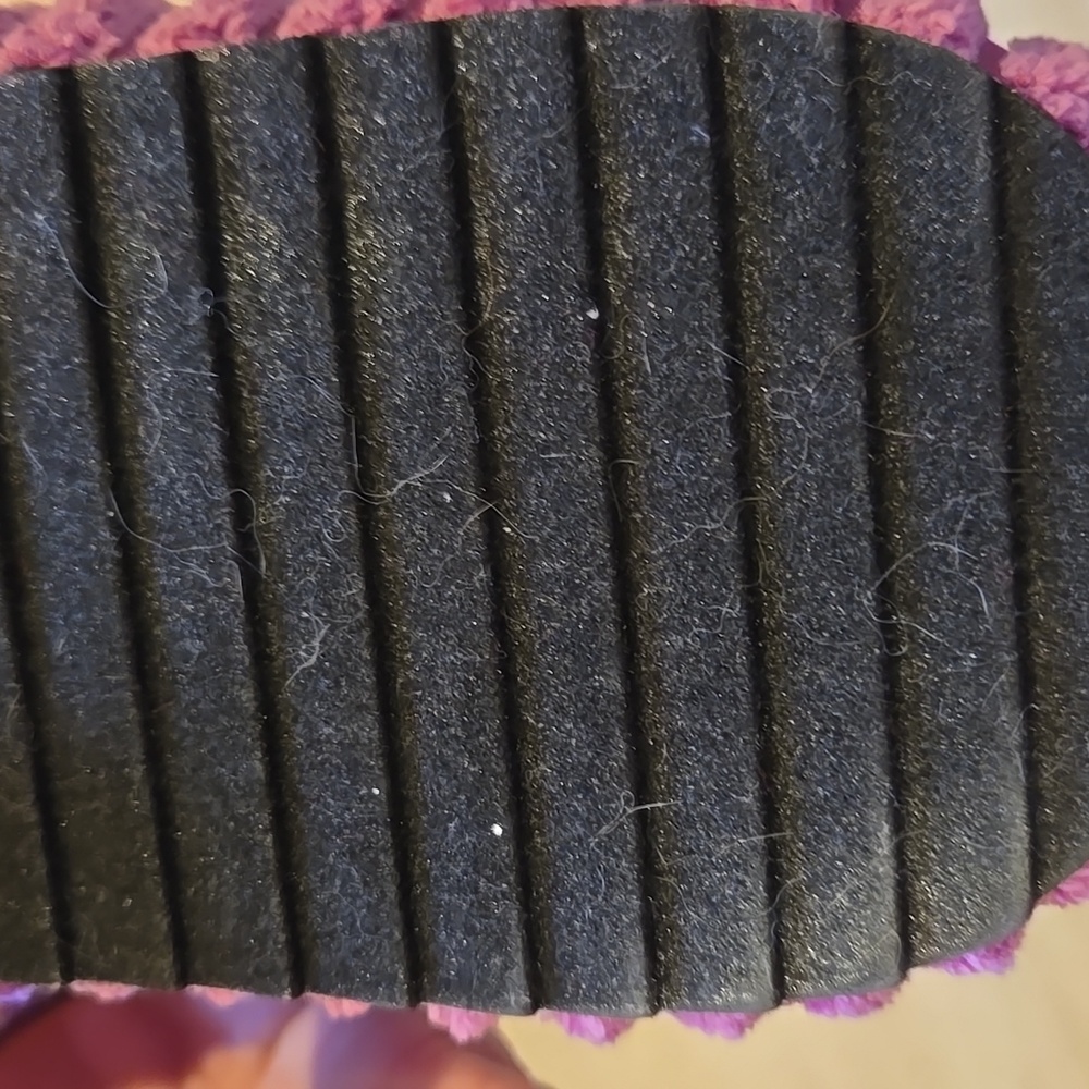 Free People "Two Days In Ibiza" Pink/Purple Orchid Terry Cloth Platform Slippers - Picture 7 of 11
